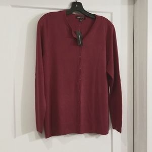 Amelotte Rustic Burgundy Tricot Cardigan New Size L